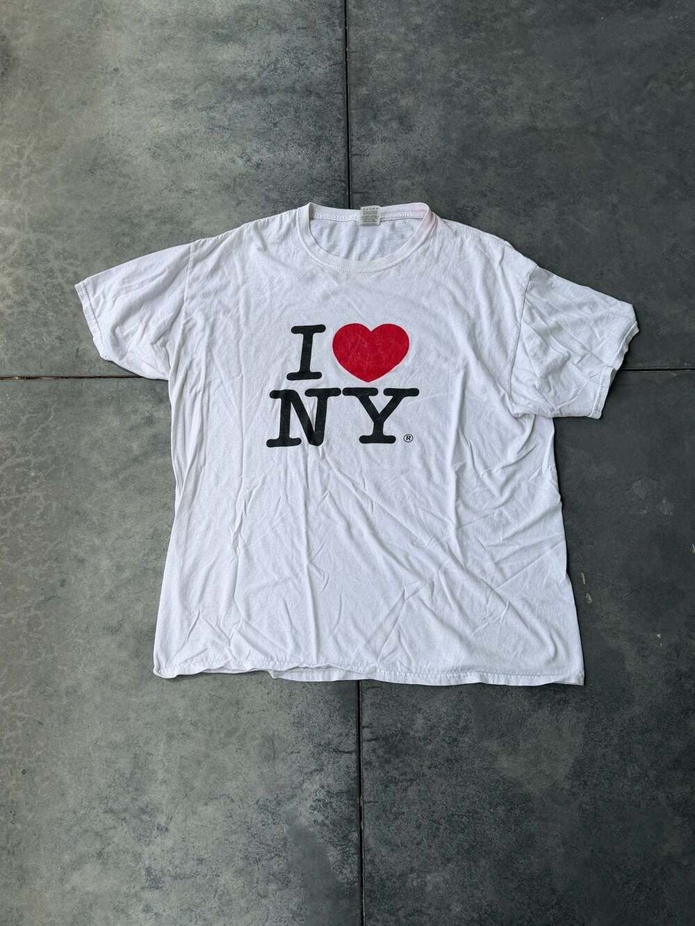 Official I Love NY Logo White Graphic T-Shirt